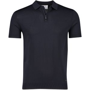 Born With Appetite polo normale fit effen donkerblauw