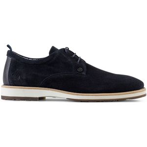 Rehab nette schoenen effen leer veters donkerblauw