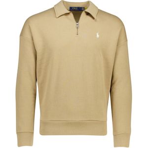 Polo Ralph Lauren trui beige half zip effen