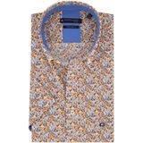 Casual Giordano overhemd korte mouw multicolor geprint katoen