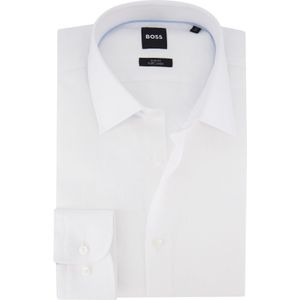 linnen Boss Black slim fit overhemd wit effen ml7