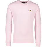 Katoenen Lyle & Scott sweater ronde hals roze