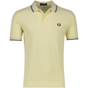Fred Perry polo normale fit geel effen katoen 2 knoops