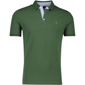 Poloshirt korte mouw katoen Portofino groen 3-knoops