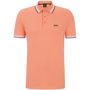 Oranje polo Hugo Boss Paddy normale fit effen katoen