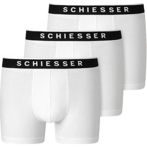 Schiesser boxershorts 95/5 wit 3-pack