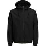 Zwarte Jack & Jones winterjas zwart wijde fit met rits