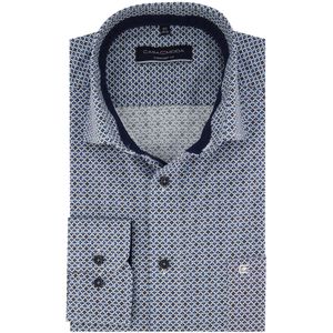 Casa Moda business overhemd wijde fit blauw geprint