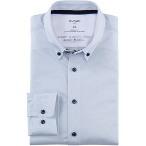 Olymp overhemd luxor 24/seven modern fit lichtblauw geprint katoen