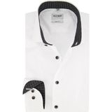 Olymp overhemd mouwlengte 7 Level Five extra slim fit wit effen zwart knopen katoen