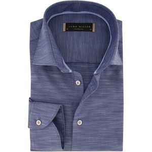John Miller business overhemd normale fit blauw gemêleerd