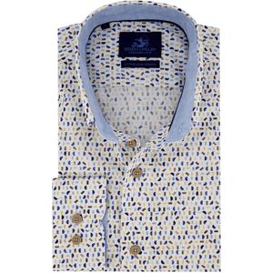 Eden Valley overhemd mouwlengte 7 blauw geprint