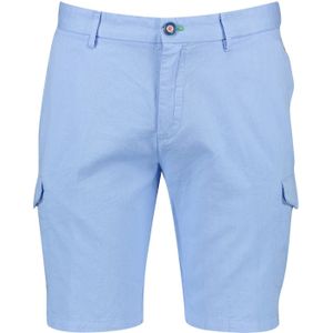 Katoenen New Zealand korte broek effen blauw normale fit