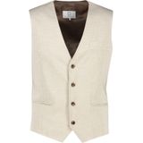 Beige Born With Appetite gilet geprint normale fit