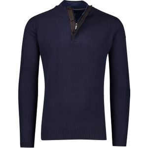 Baileys half zip trui extra lange mouw navy