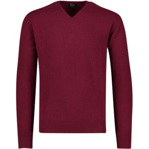 Trui 100% wol bordeaux William Lockie