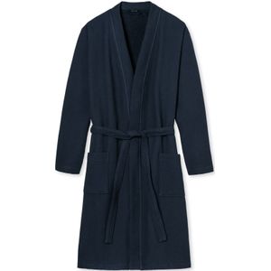 Schiesser badjas donkerblauw wafelpiquélook Selected! Premium