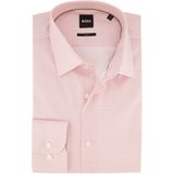 Boss overhemd slim fit roze geprint