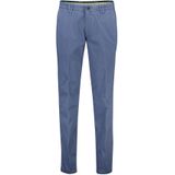 M.E.N.S. katoenen broek blauw effen katoen normale fit