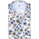 R2 business overhemd met bloemen print slim fit