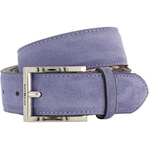 riem Giorgio blauw effen leer