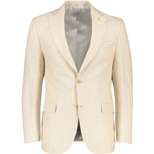 Carl Gross colbert beige effen normale fit linnen