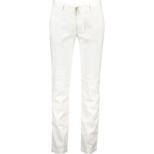 katoenen Alberto slim fit chino linnenmix wit