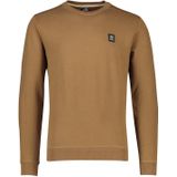 Vanguard sweater bruin effen katoen ronde hals