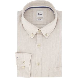 Brax Pure Linen Modern Fit overhemd beige