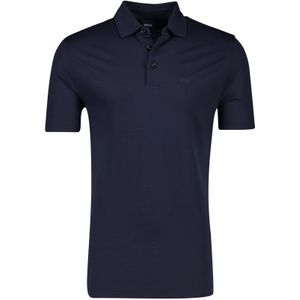 Hugo Boss black polo Press 55 normale fit donkerblauw 3-knoops