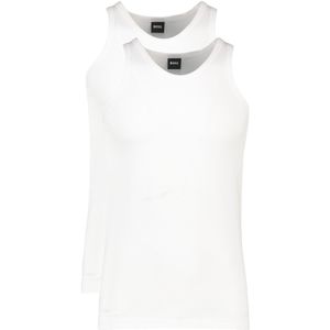 Hugo Boss tanktop katoen wit 2-pack