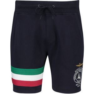 Aeronautica Militare bermuda katoen donkerblauw print