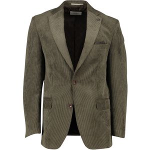 Carl Gross colbert groen modern fit corduroy borstzak