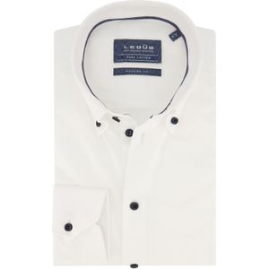 Ledub business overhemd Modern Fit wit effen katoen normale fit