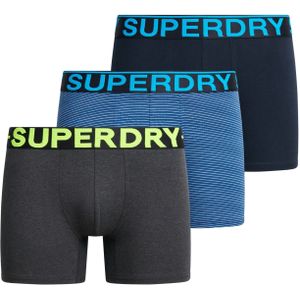 Superdry boxershorts blauw 3-pack effen