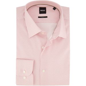 BOSS overhemd slim fit roze geprint