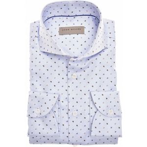 Business overhemd John Miller lichtblauw geprint katoen Slim Fit