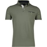 Portofino polo groen uni normale fit