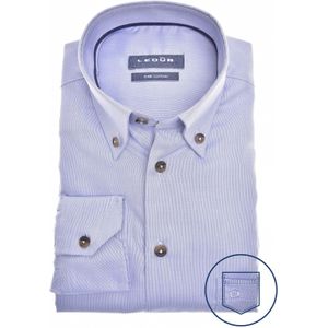 Ledub business overhemd Modern Fit lichtblauw effen 100% katoen