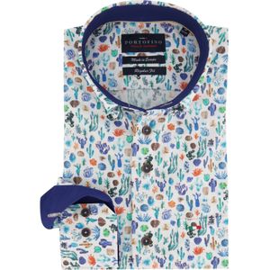 Geprint overhemd Portofino Regular Fit