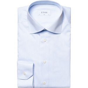 Eton overhemd Contemporary Fit lichtblauw wit gestreept