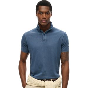 Superdry polo jersey donkerblauw 2 knoops korte mouw