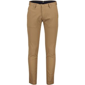 Vanguard katoenen chino bruin effen slim fit