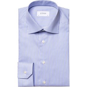 Eton business overhemd slim fit blauw wit gestreept