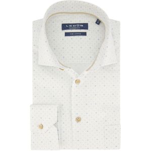 Ledub zakelijk overhemd Modern Fit New normale fit wit geprint