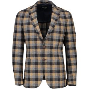 Digel colbert wol normale fit beige geruit