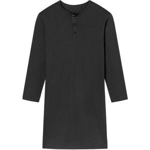 Donkergrijze uni Schiesser nachthemd 100% katoen Comfort Nightwear