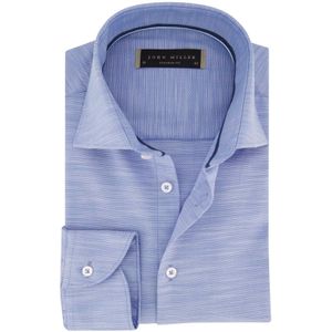 John Miller business overhemd normale fit lichtblauw gemêleerd