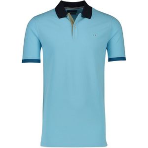 Portofino poloshirt normale fit lichtblauw effen katoen 2 knoops