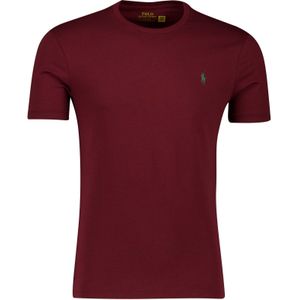 katoenen Polo Ralph Lauren custom slim Fit t-shirt rood effen